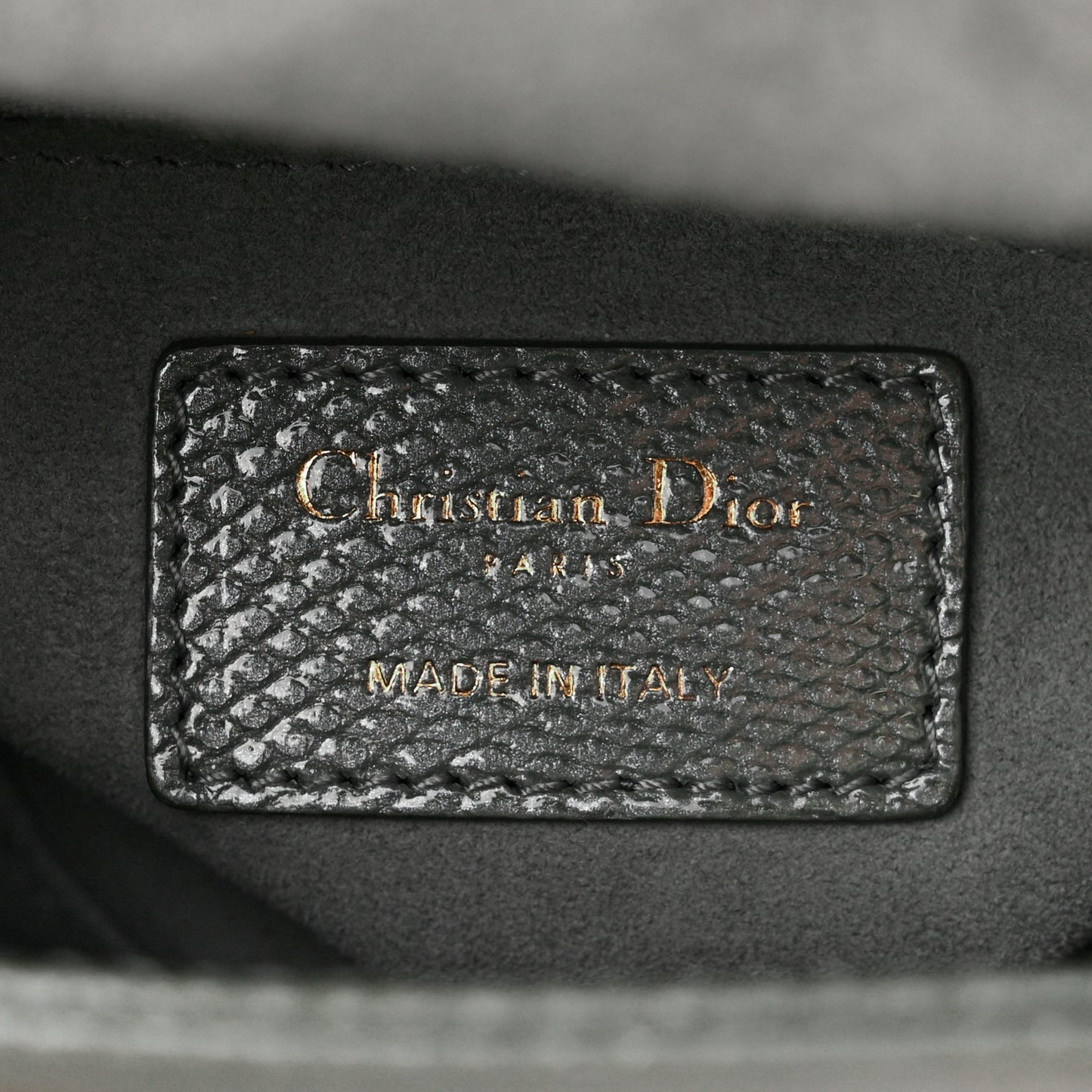Lizard Mini Lady Dior Light Grey