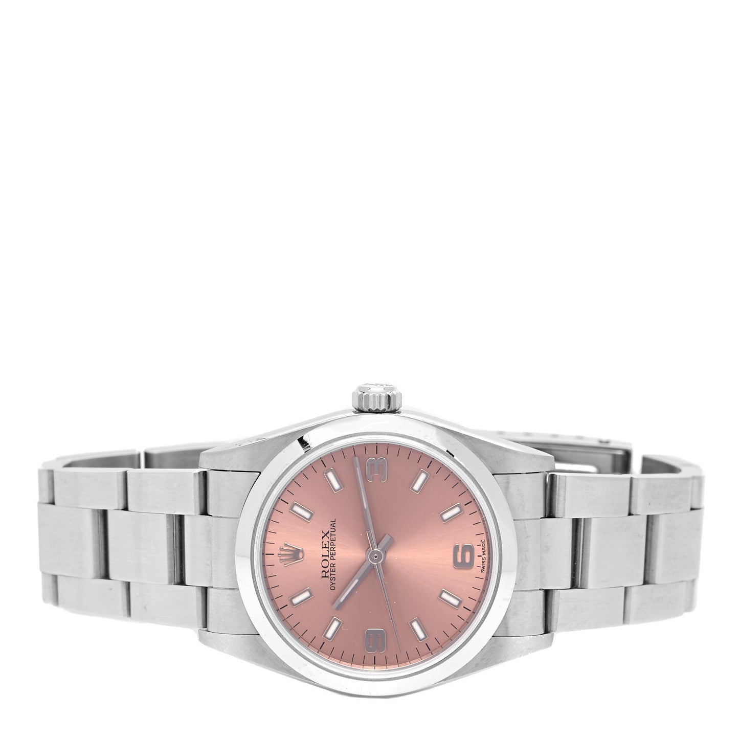 Stainless Steel 31mm Oyster Perpetual Watch Pink 77080