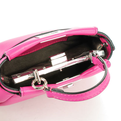 Fendi Nappa Micro Peekaboo Iconic Satchel Magenta 8 of 9