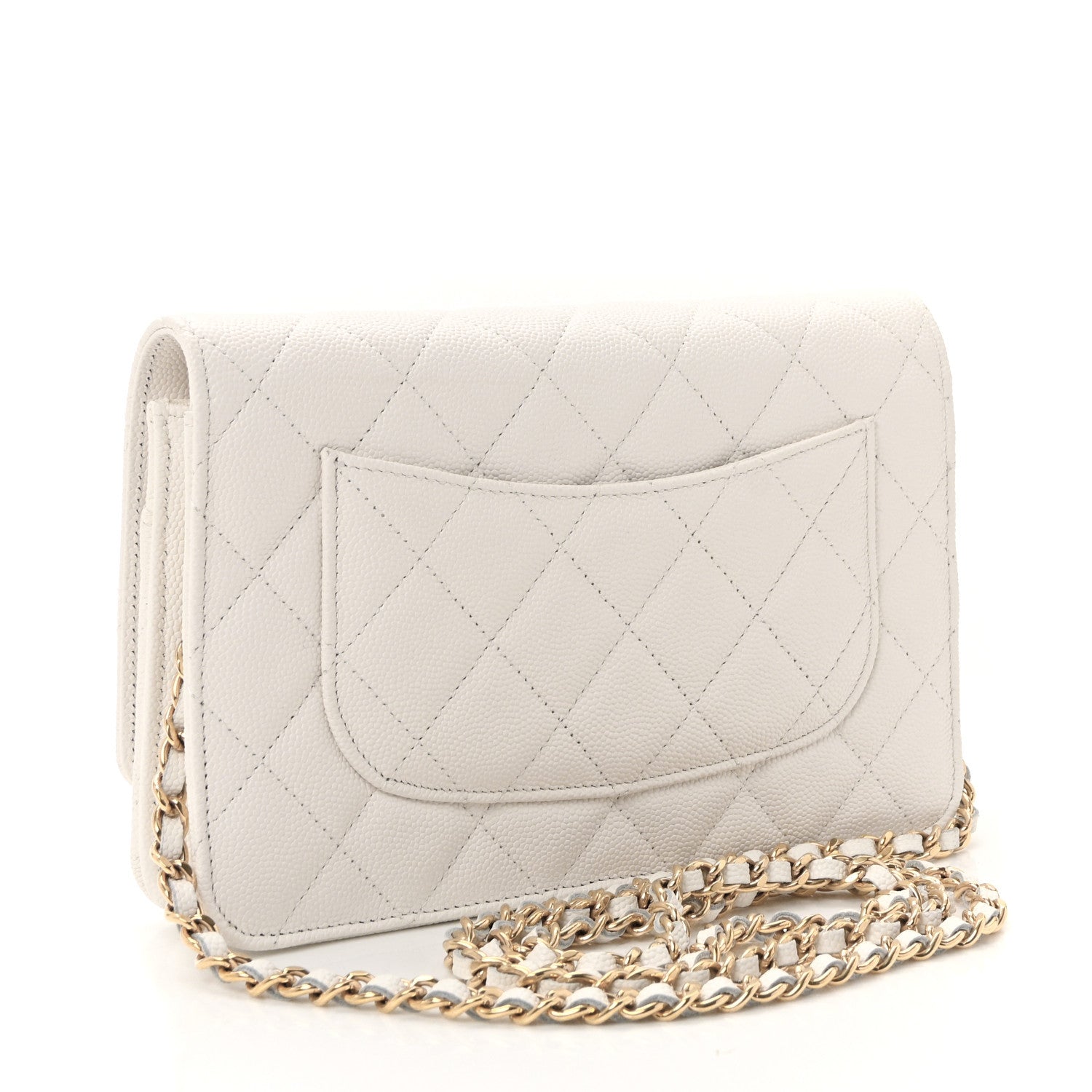 Chanel Caviar Quilted Enamel Coco Casino Wallet On Chain WOC White 3 of 12