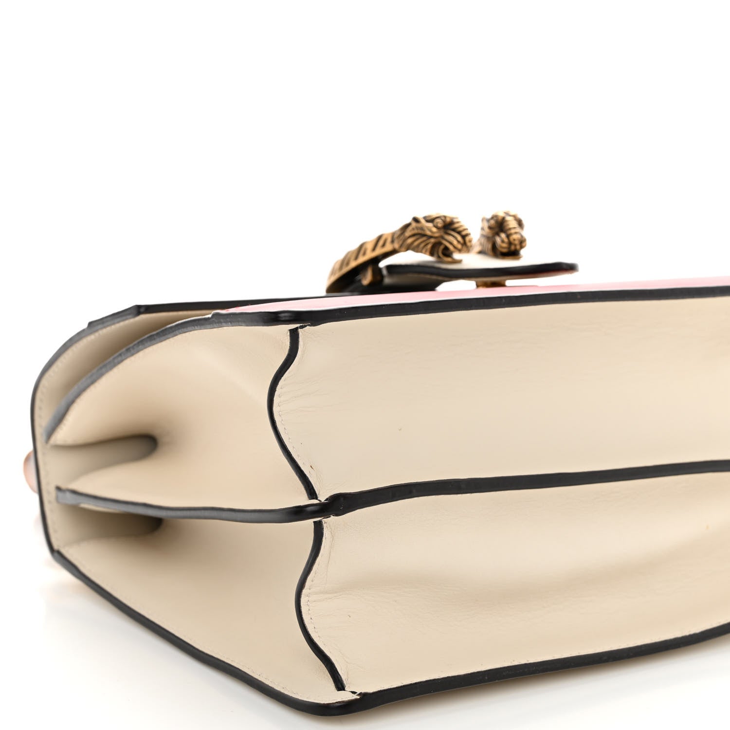 Gucci Calfskin Bamboo Web Medium Dionysus Top Handle Bag White Blue Hibiscus Red 9 of 11
