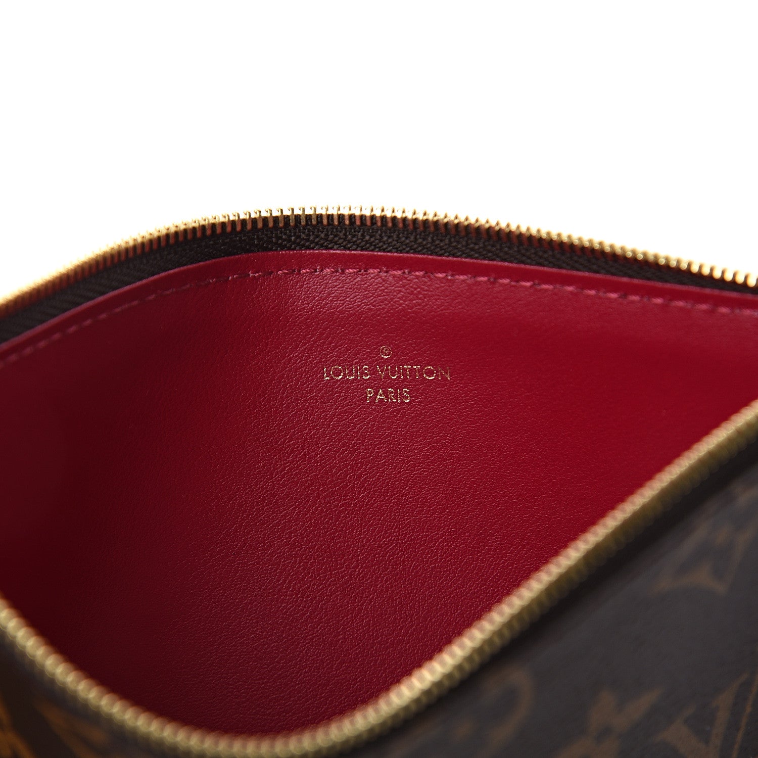 Louis Vuitton Monogram Felicie Chain Wallet Zippered Insert Fuchsia 4 of 5