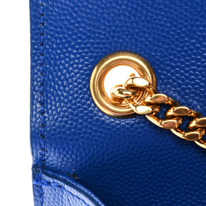 Saint Laurent Grain De Poudre Small Classic Monogram Kate Satchel Royal Blue 11 of 12