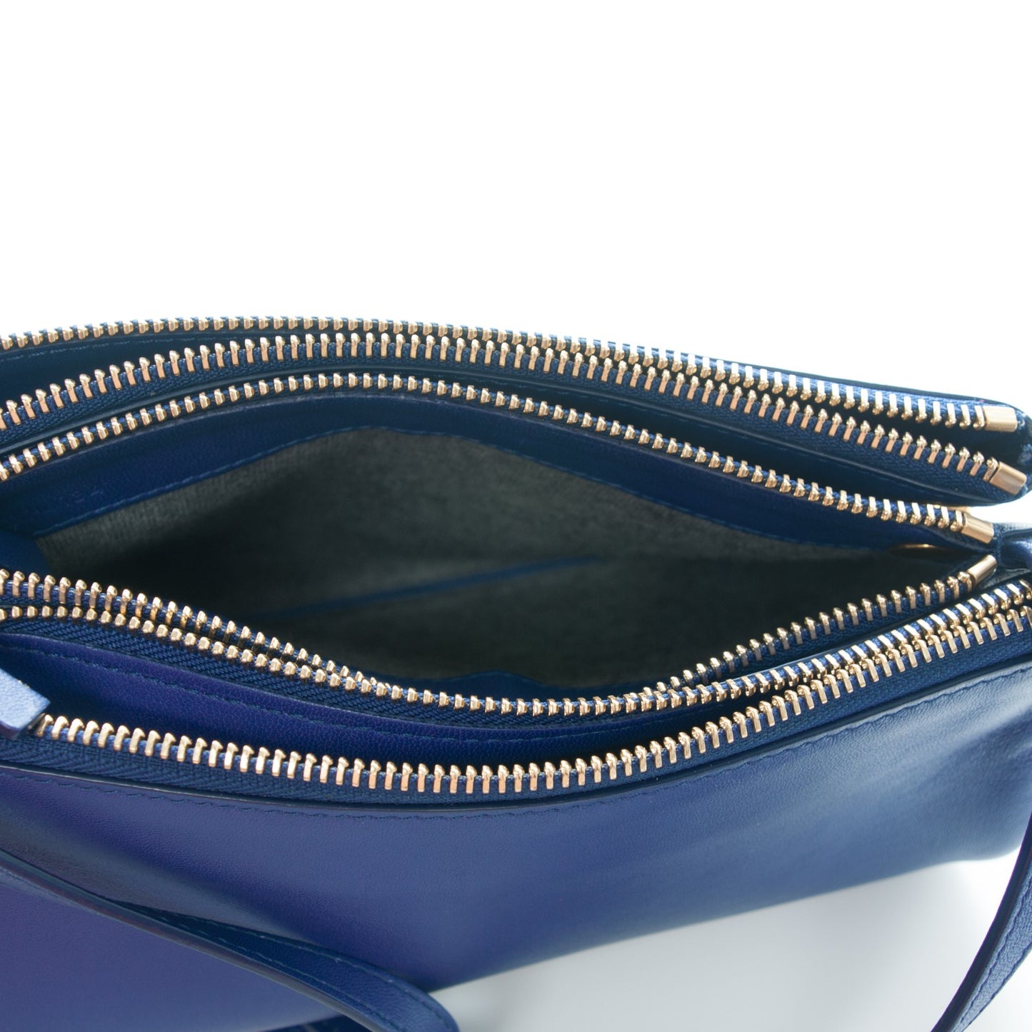 Lambskin Small Trio Crossbody Bag Indigo