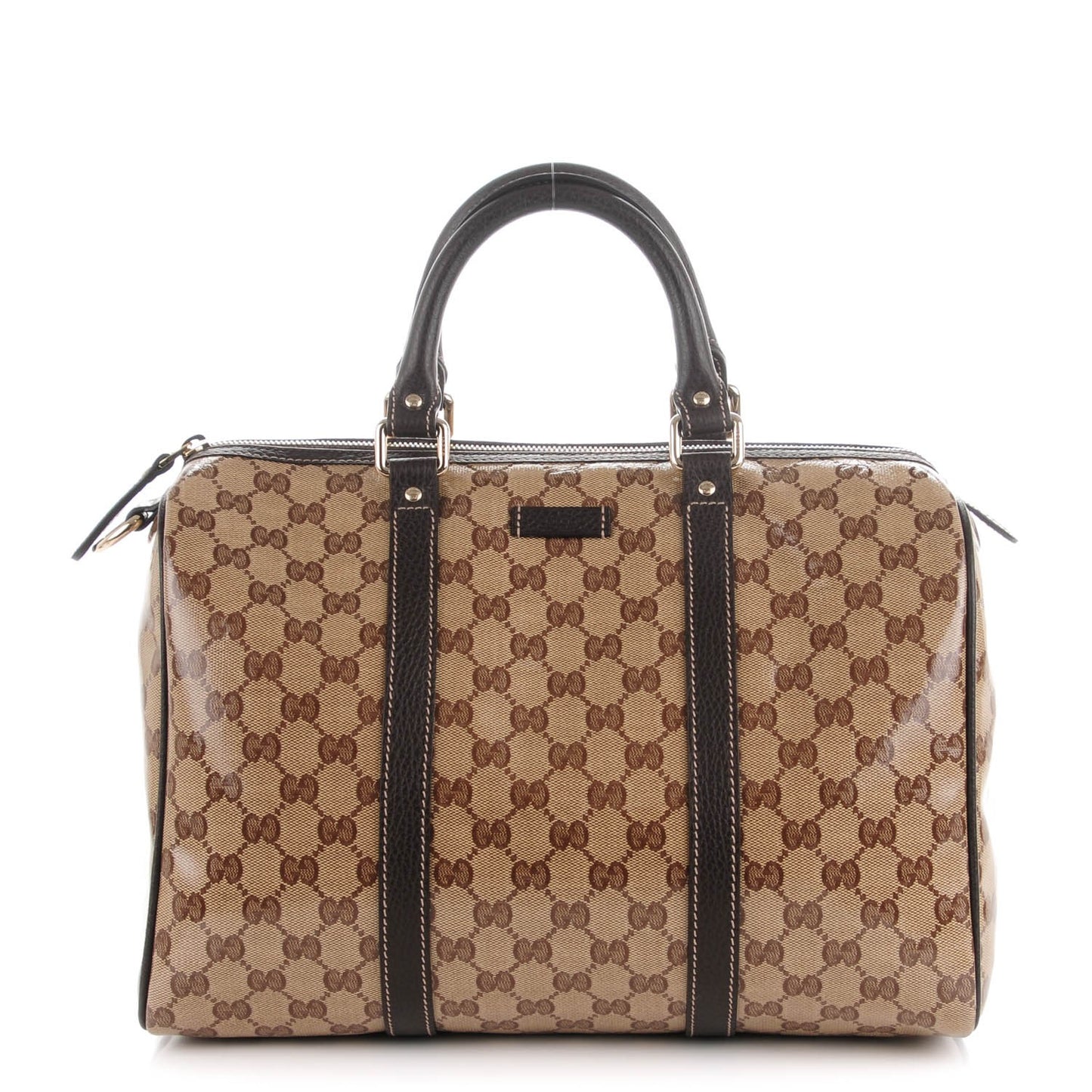 Crystal Monogram Dollar Calfskin Medium Joy Boston Beige Ebony Testa di Moro
