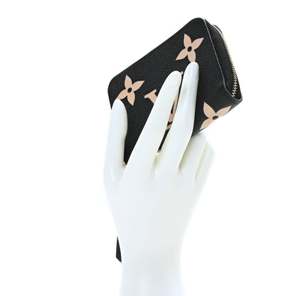 Louis Vuitton Empreinte Monogram Giant Zippy Coin Purse Black Beige 2 of 14