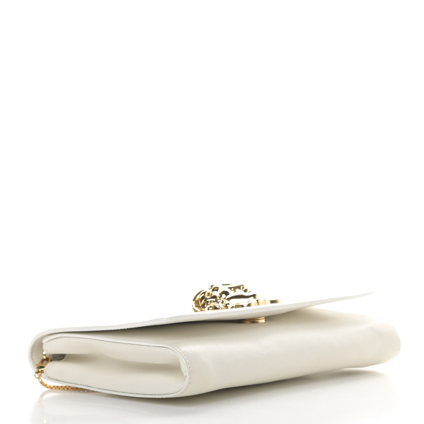 Calfskin Palazzo Chain Evening Bag White