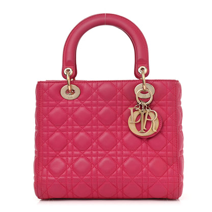 Christian Dior Lambskin Cannage Medium Lady Dior Pink 1 of 20