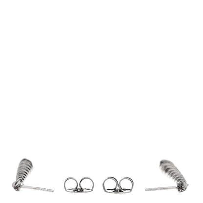 David Yurman Sterling Silver Diamond Willow Drop Earrings 3 of 6