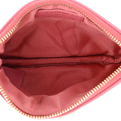 Chanel Sheepskin Quilted Small Mademoiselle Vintage Zip Pouch Dark Pink 5 of 9