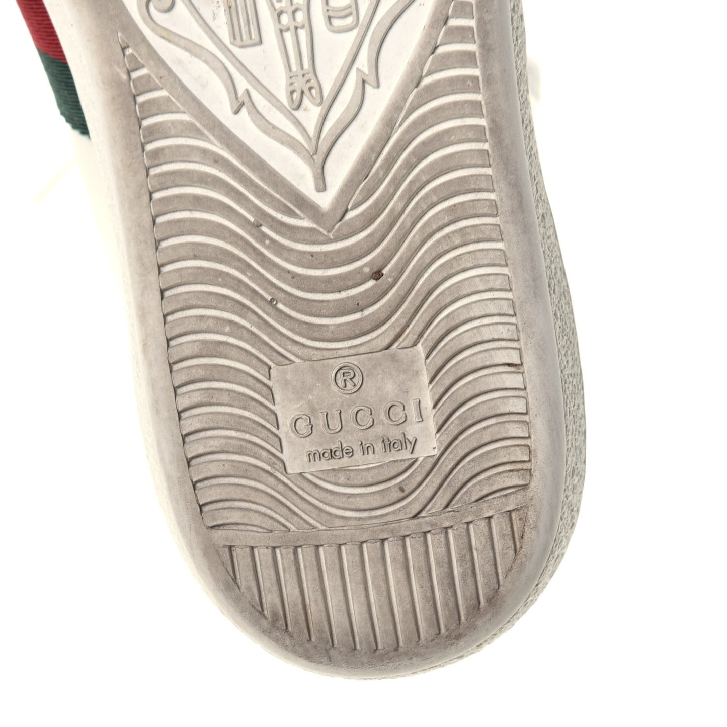 Calfskin Ayers Bee Embroidered Womens Ace Sneakers 35 White Green