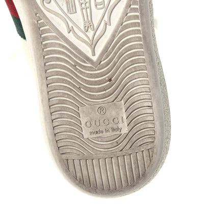Gucci Calfskin Ayers Bee Embroidered Womens Ace Sneakers 35 White Green 7 of 9
