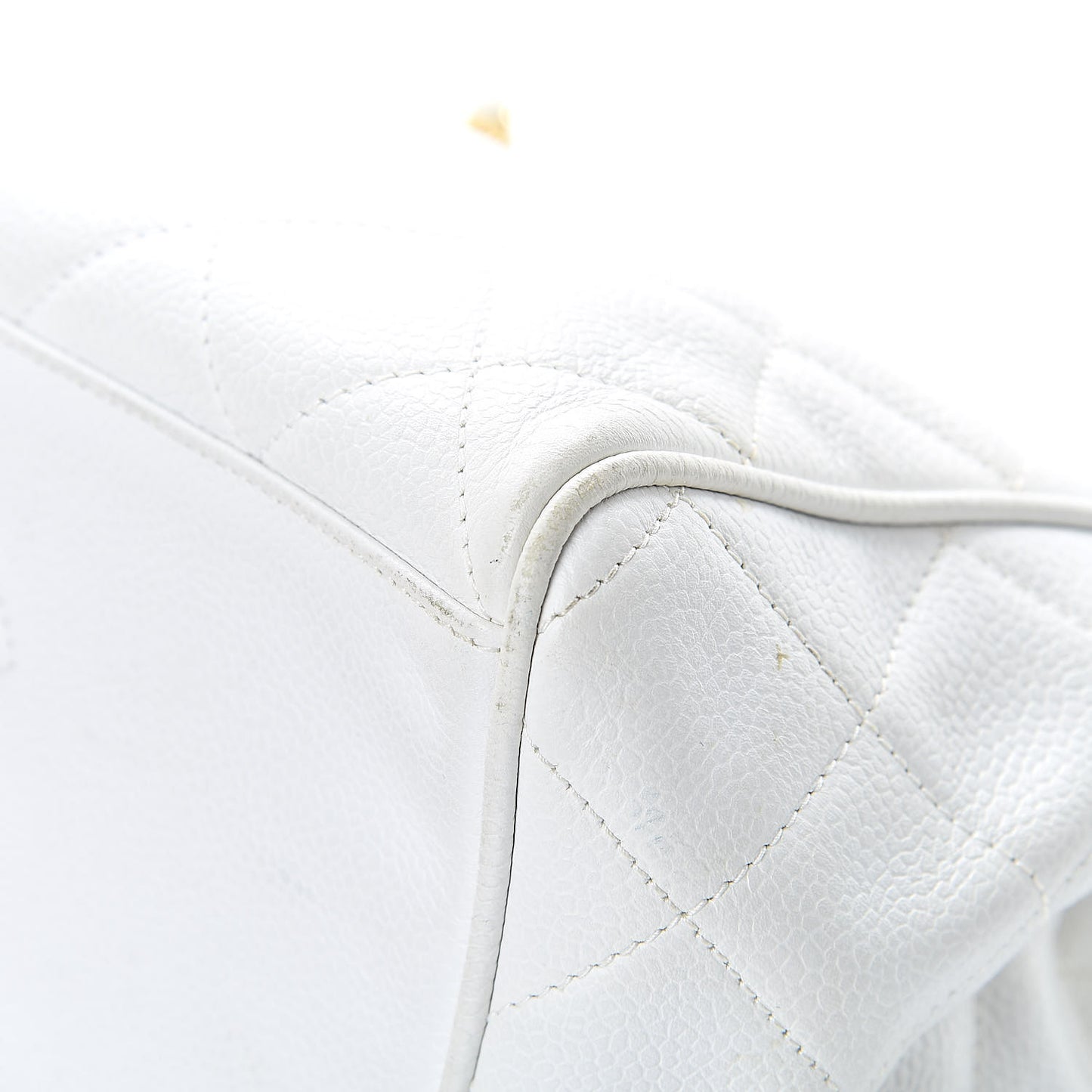 Caviar Quilted Shoulder Bag White