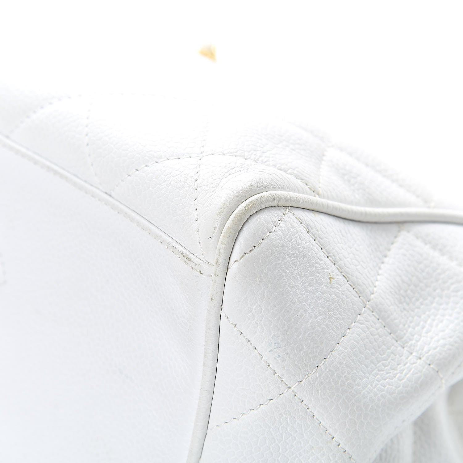 Chanel Caviar Quilted Shoulder Bag White 12 of 17