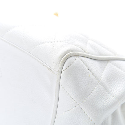 Chanel Caviar Quilted Shoulder Bag White 12 of 17