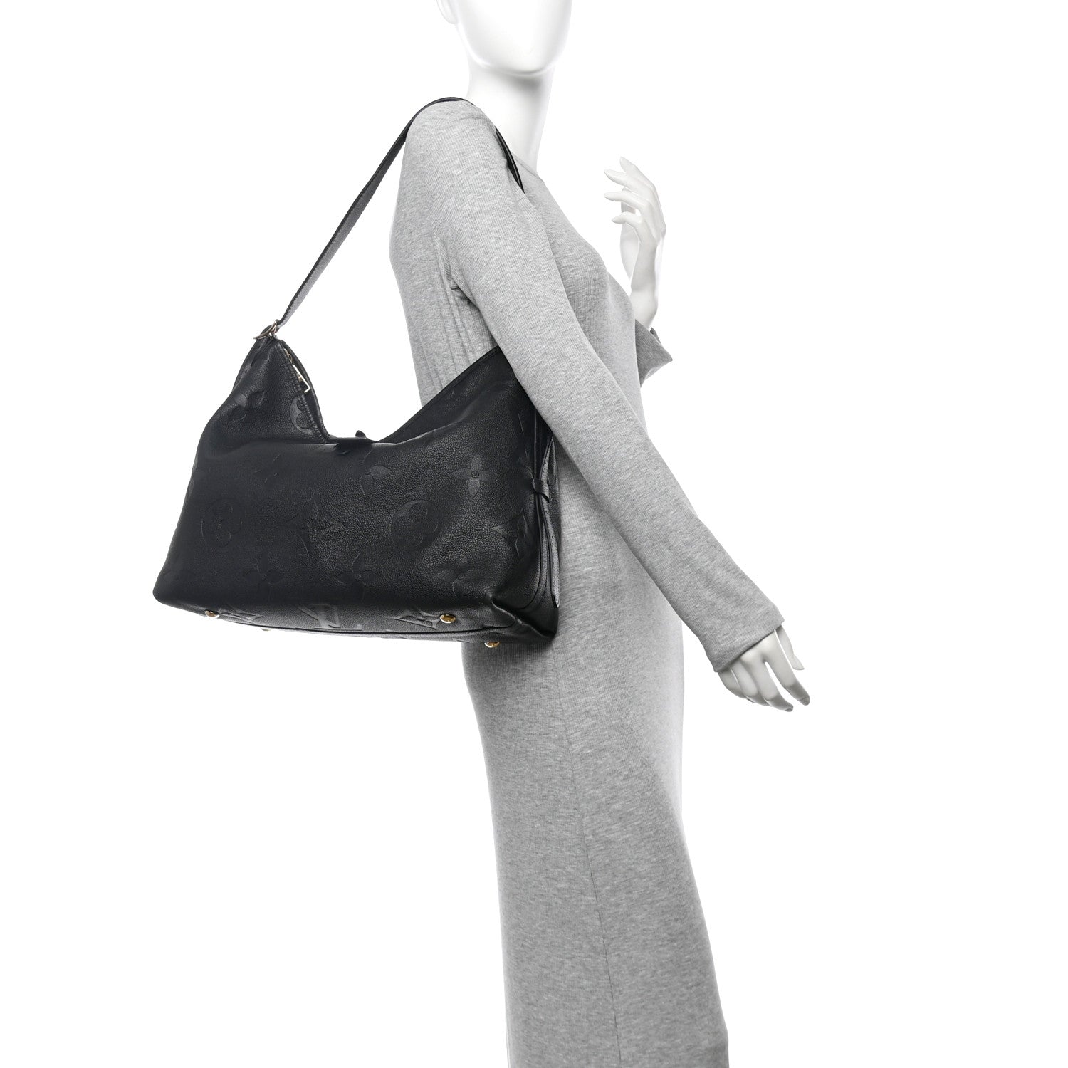 Louis Vuitton Empreinte Monogram Giant CarryAll MM Black 3 of 11
