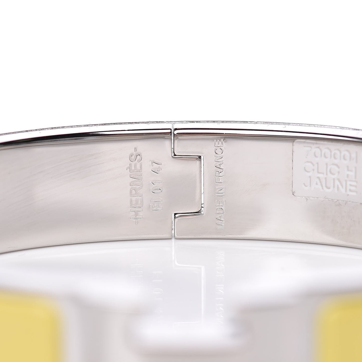 Enamel Narrow Clic Clac H Bracelet GM Jaune D’Or