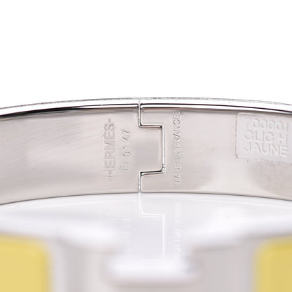 Hermes Enamel Narrow Clic Clac H Bracelet GM Jaune D’Or 5 of 5