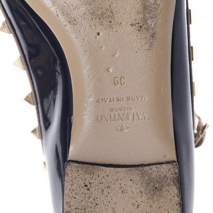 Valentino Garavani Patent Rockstud Cage Ballerina Flats 39 Indigo Poudre 7 of 7