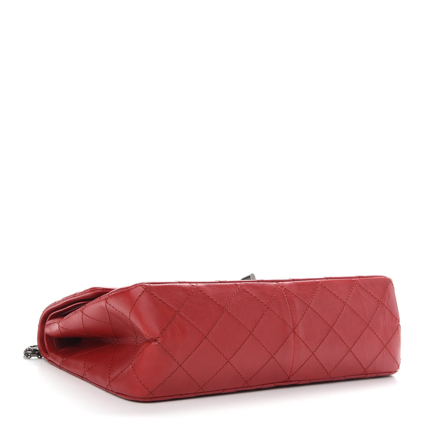 Aged Calfskin Quilted 2.55 Reissue 227 Flap Red
