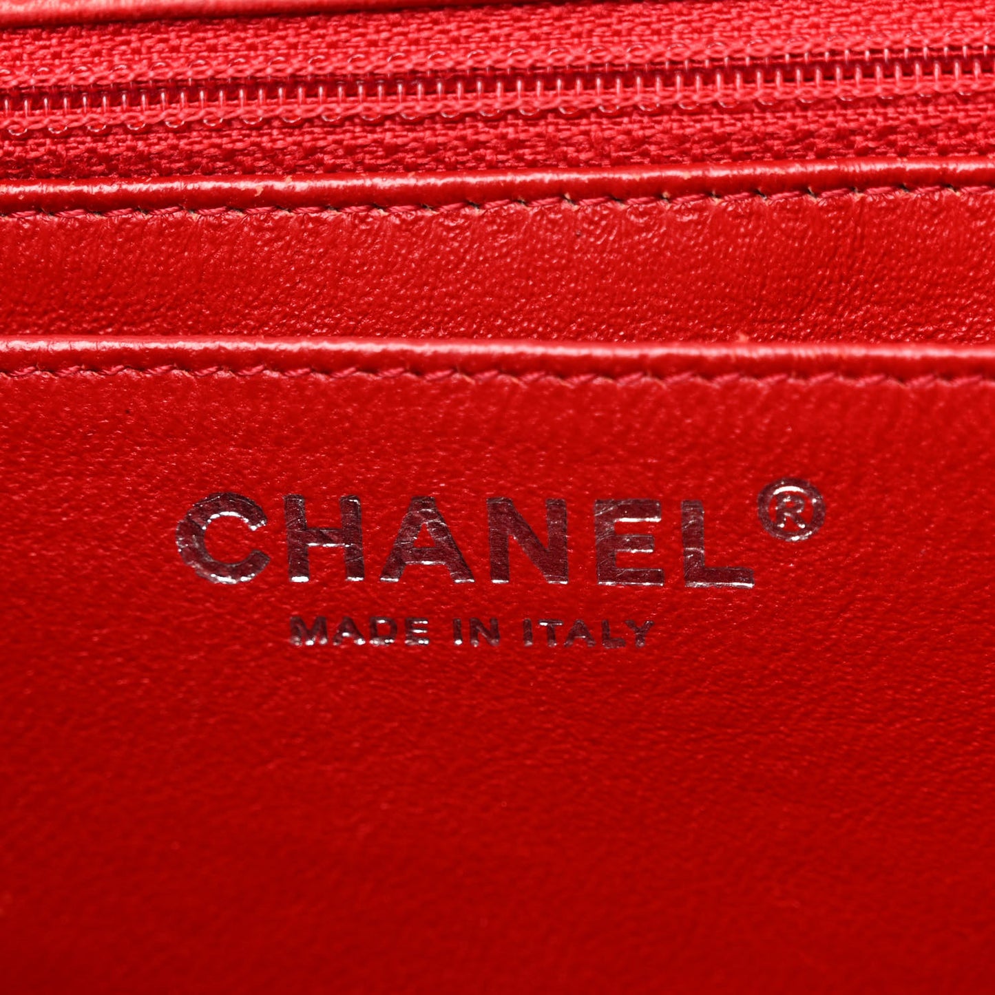 Patent Quilted Jumbo Single Flap Red