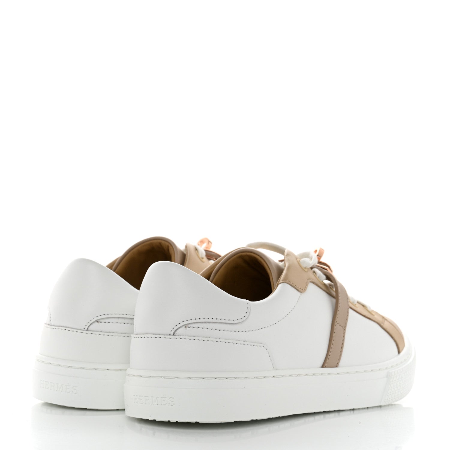 Hermes Calfskin Day Sneakers 37.5 Multicolor White 4 of 8