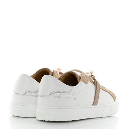 Hermes Calfskin Day Sneakers 37.5 Multicolor White 4 of 8