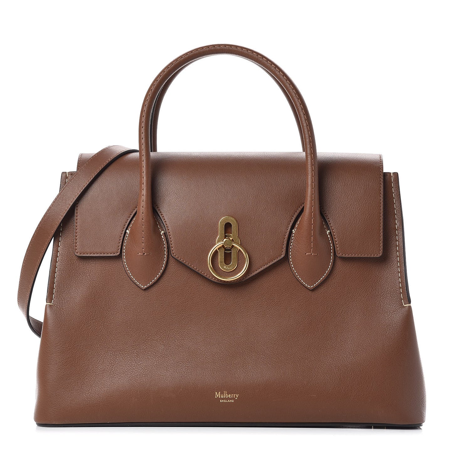 Silky Calfskin Large Seaton Tan