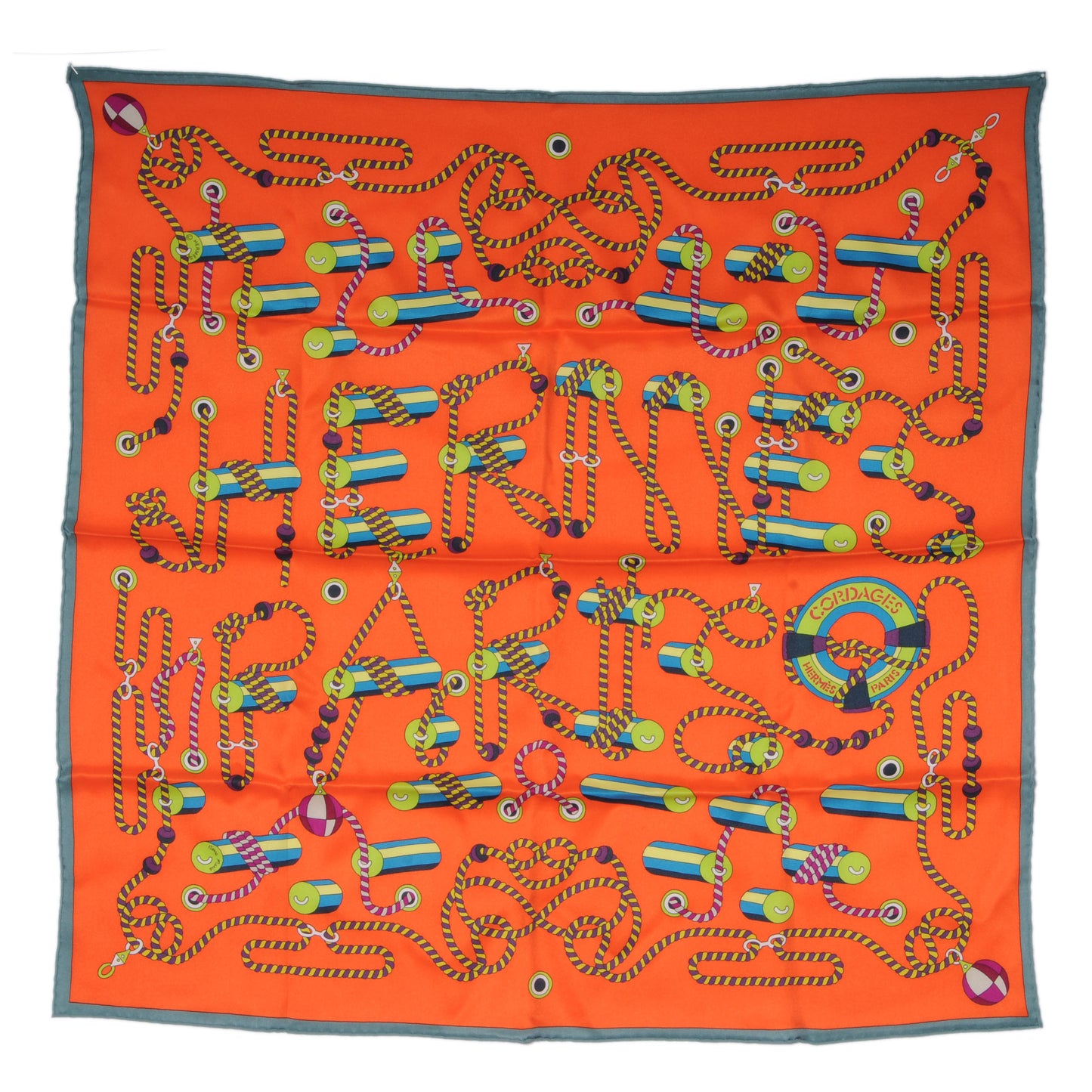 Silk Cordages Scarf 70 Orange