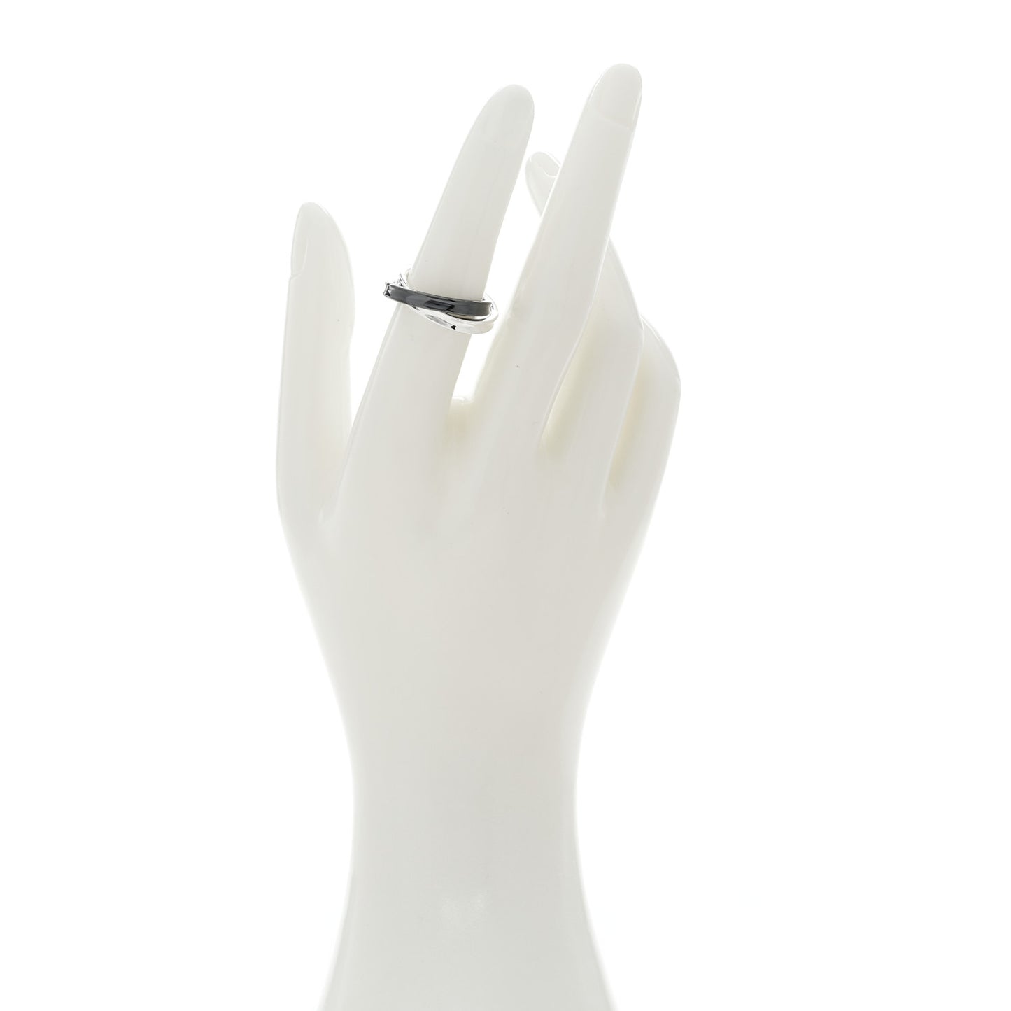 Sterling Silver Titanium 1837 Interlocking Ring 49 4.75
