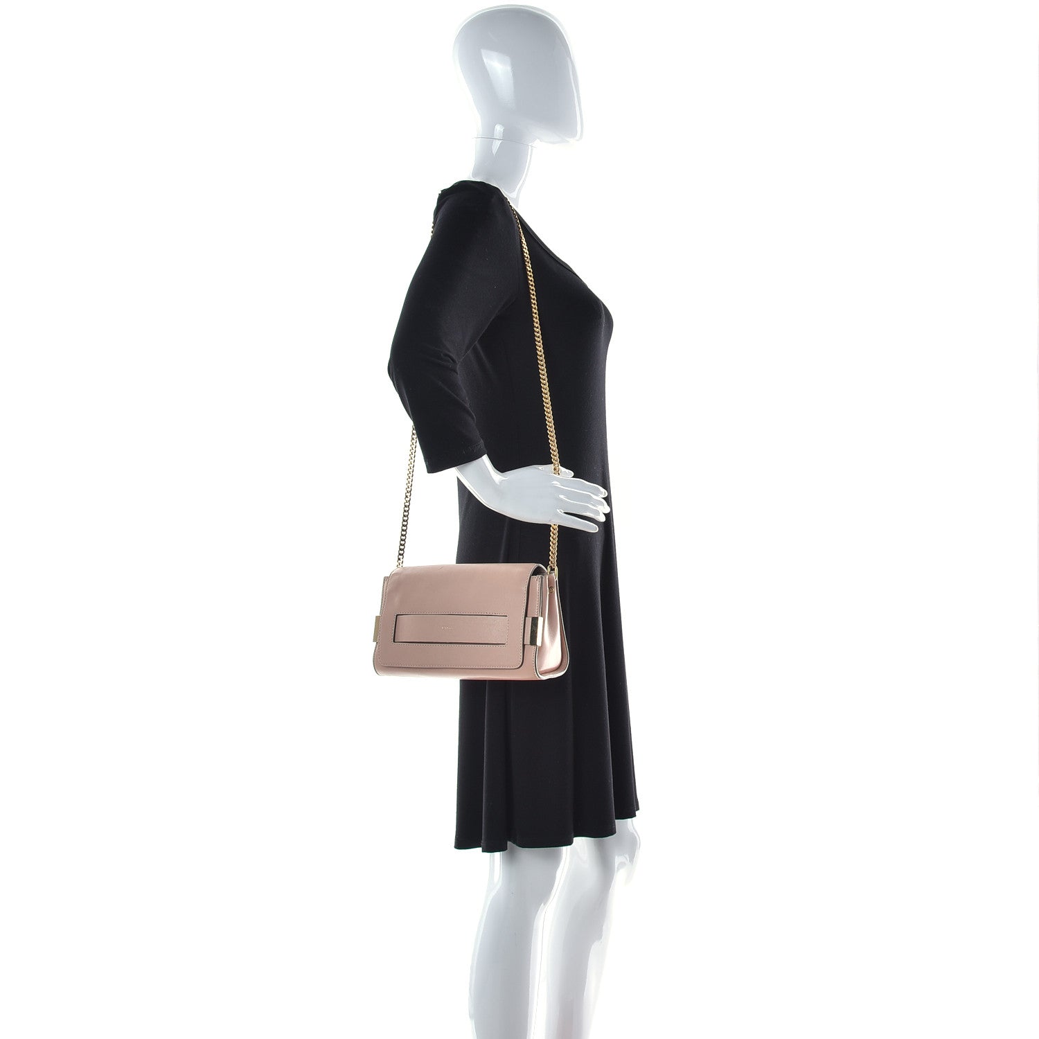 Chloe Nappa Medium Elle Chain Clutch Blush Nude 2 of 17