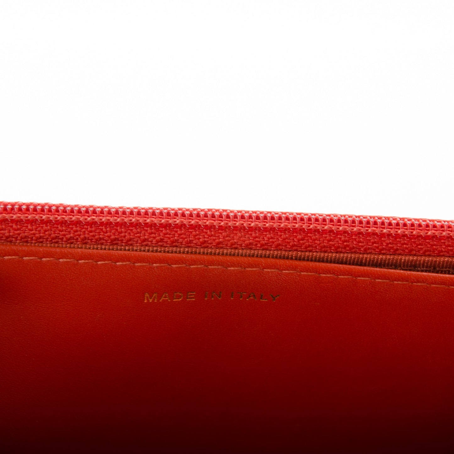 Caviar Quilted Wallet On Chain WOC Orange