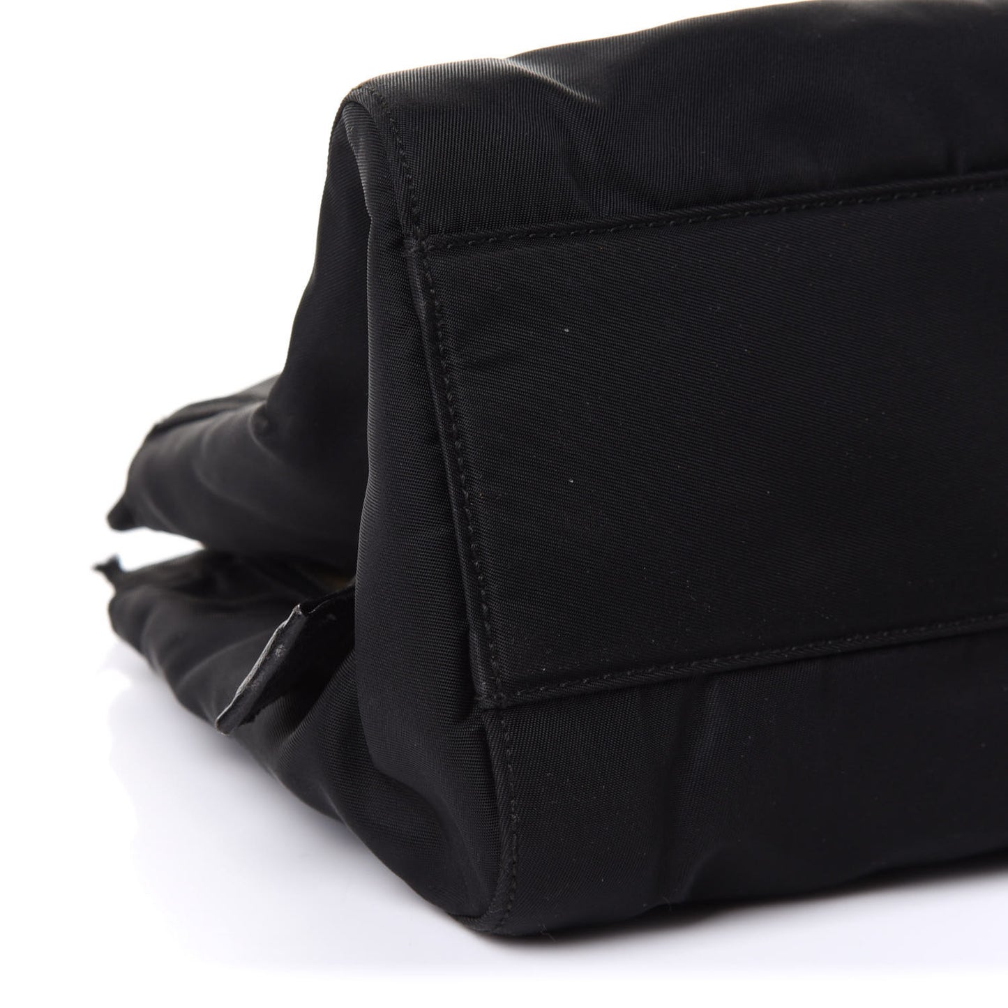Tessuto Nylon Chain Shoulder Bag Black