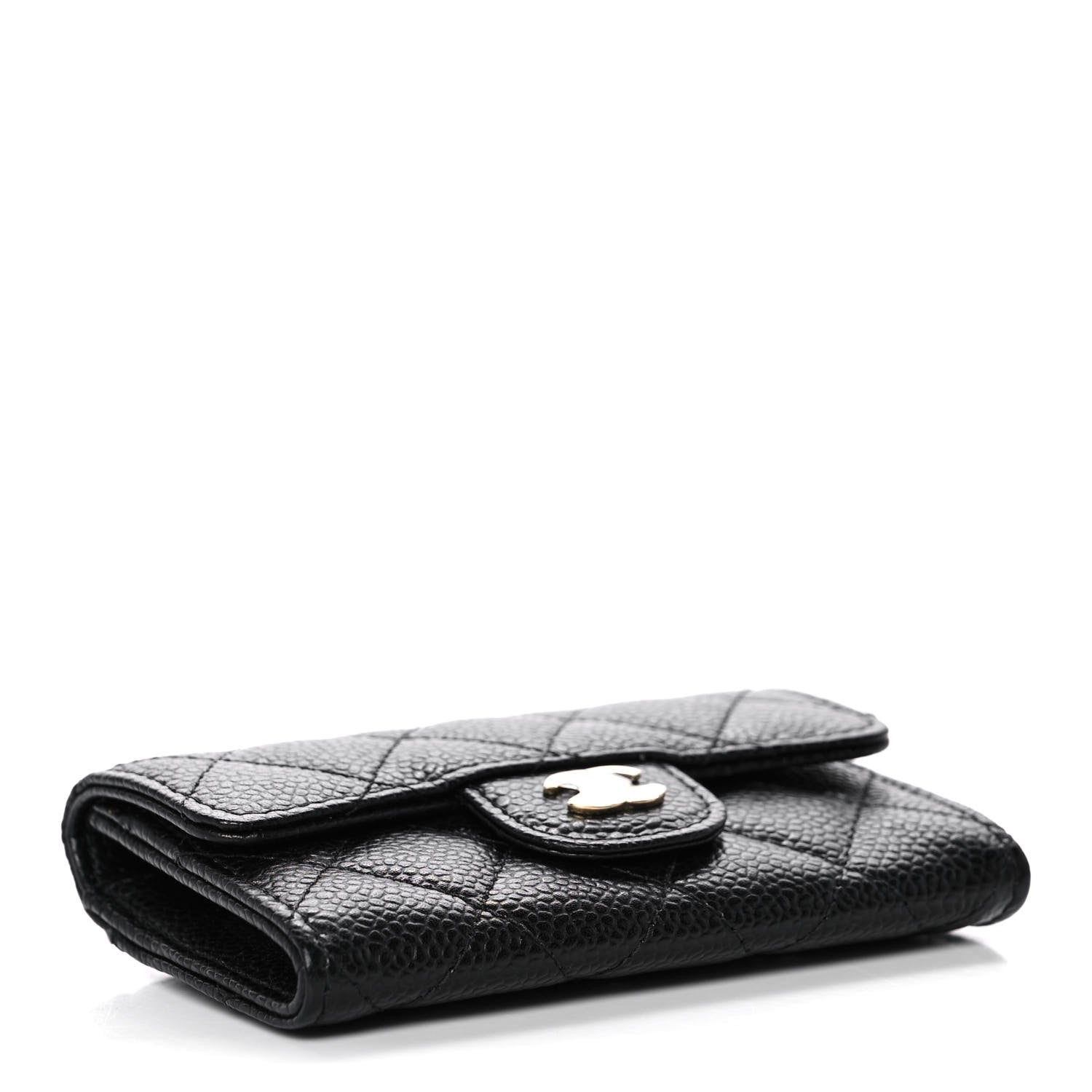 Chanel Caviar Quilted Flap Card Holder Wallet Black 4 of 11