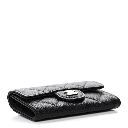 Chanel Caviar Quilted Flap Card Holder Wallet Black 4 of 11