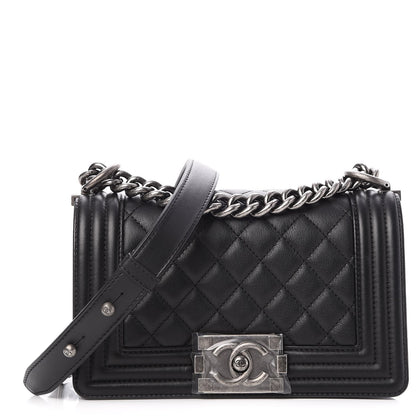 Chanel Calfskin Quilted Small Boy Flap Black 1 of 7