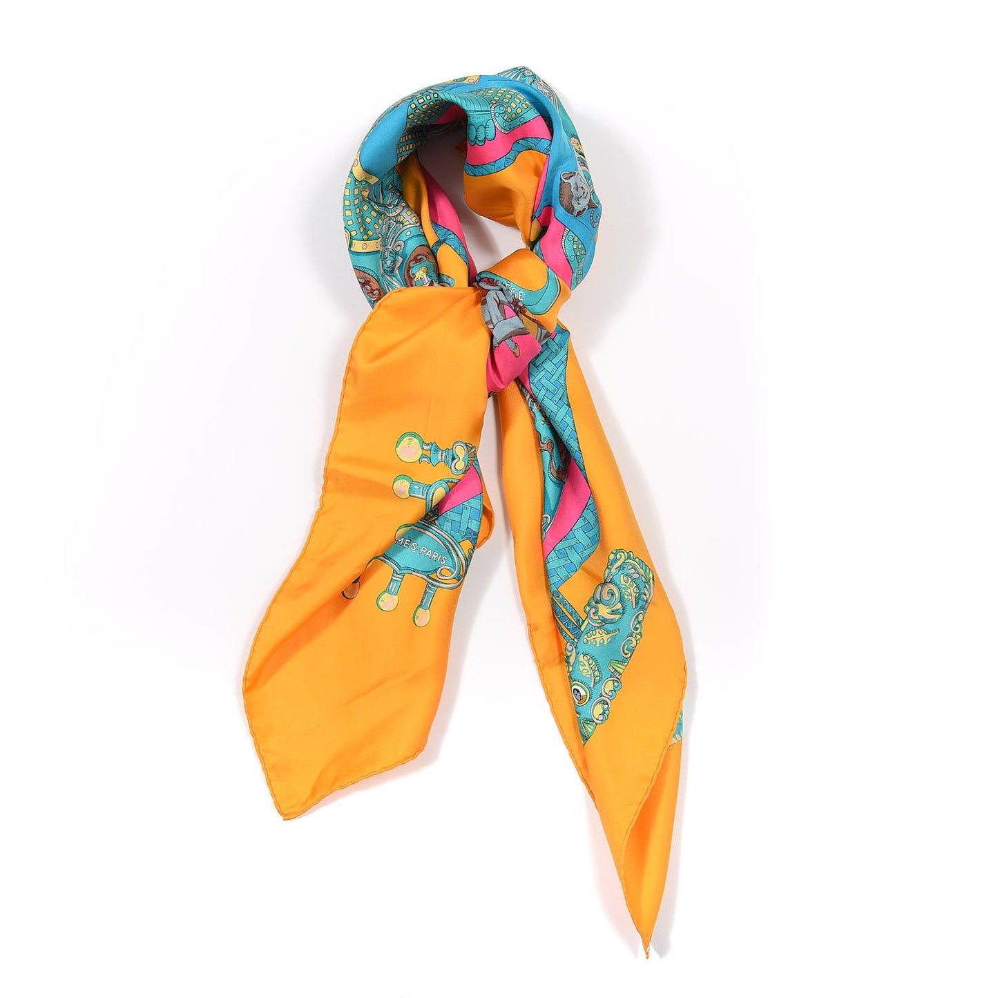 Silk Tournez Manege Scarf 90