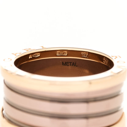 Bulgari 18K Rose Gold Bronze Cermet B.Zero1 Roma Four-Band Ring 59 8.75 5 of 6