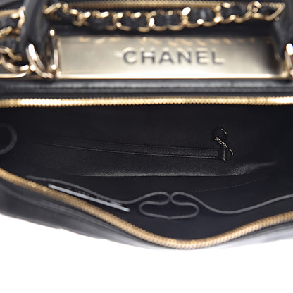Chanel Lambskin Chevron Quilted Small Trendy CC Bowling Bag Black 5 of 14