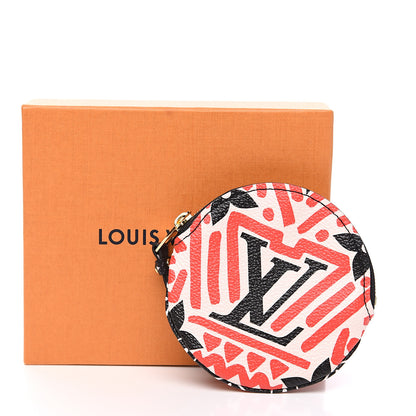Louis Vuitton Monogram Giant Crafty Round Coin Purse Creme Rouge 6 of 6