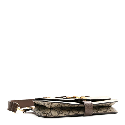 Gucci GG Supreme Monogram Textured Dollar Calfskin Blondie Belt Bag Beige Ebony New Acero 4 of 9