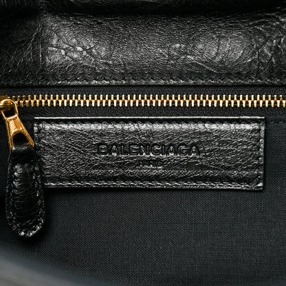 Balenciaga Agneau Giant 12 Gold Hardware Envelope Strap Clutch Black 8 of 10