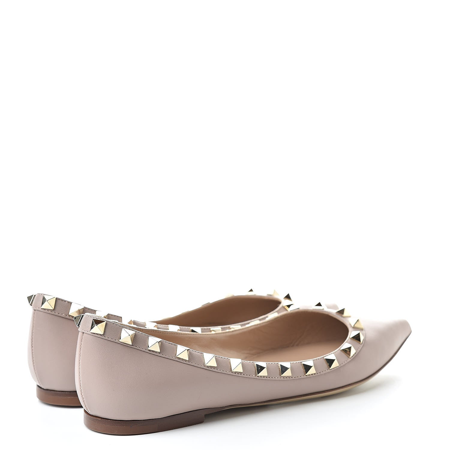 Valentino Garavani Nappa Rockstud Ballerina Flats 36 Poudre 4 of 8