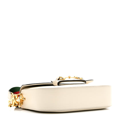 Gucci Azalea Calfskin Web Mini Horsebit 1955 Shoulder Bag Mystic White 4 of 11