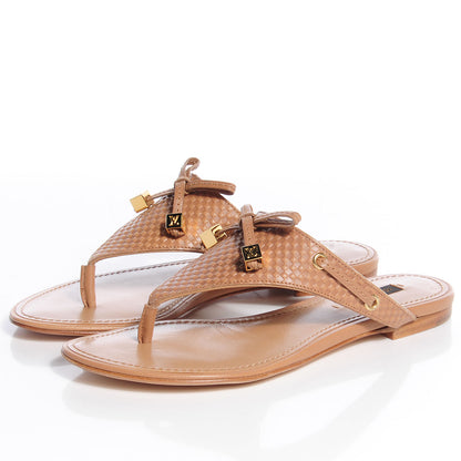 Louis Vuitton Leather Dice Flat Thong 35 US 6 3 of 8