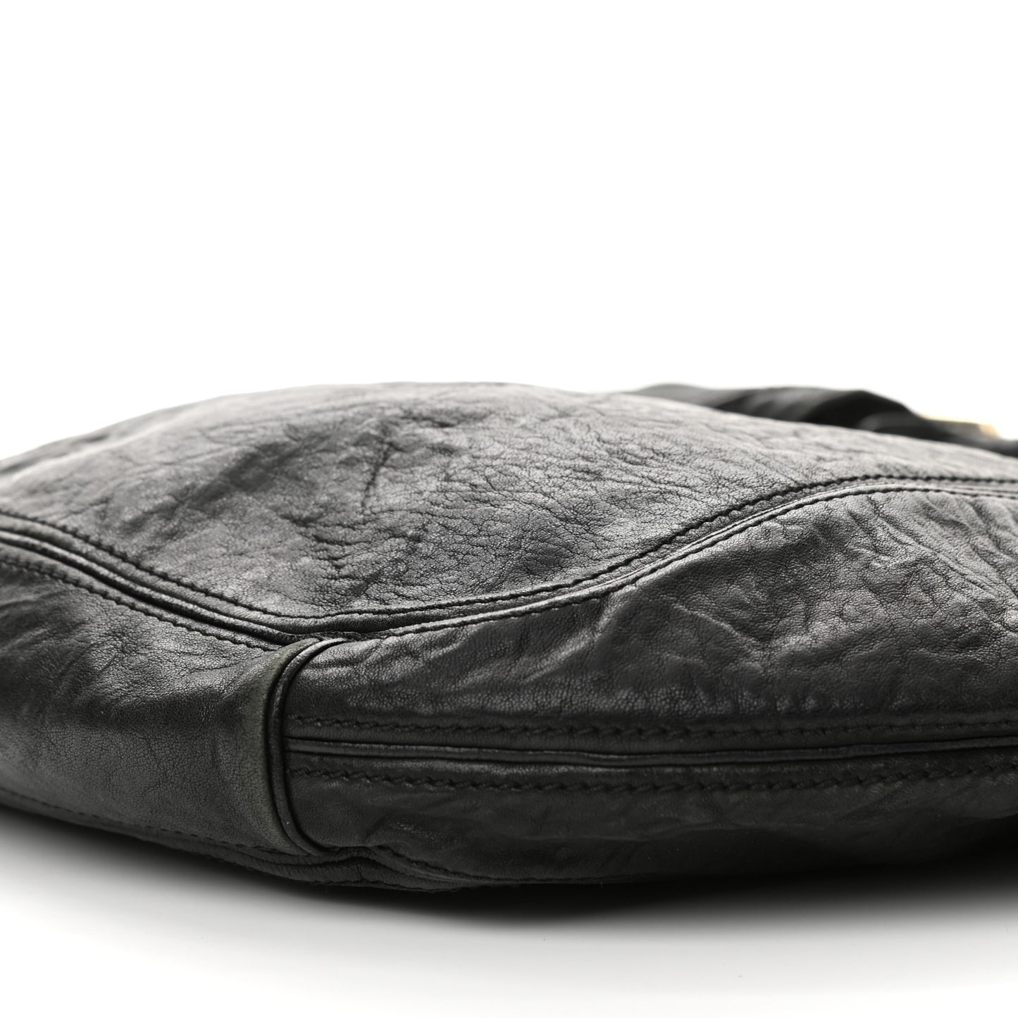 Tumbled Sheepskin Hobo Black