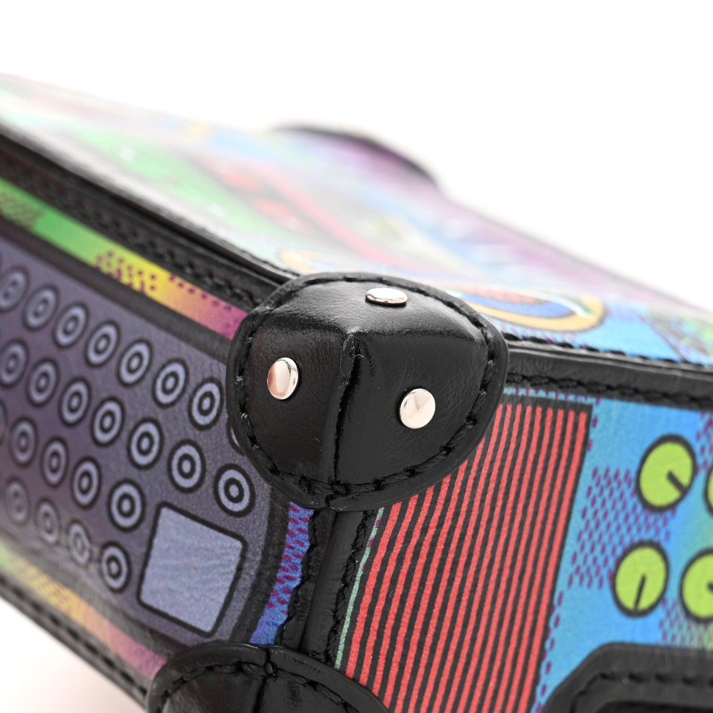 Calfskin LV Stereo Bag Charm Multicolor