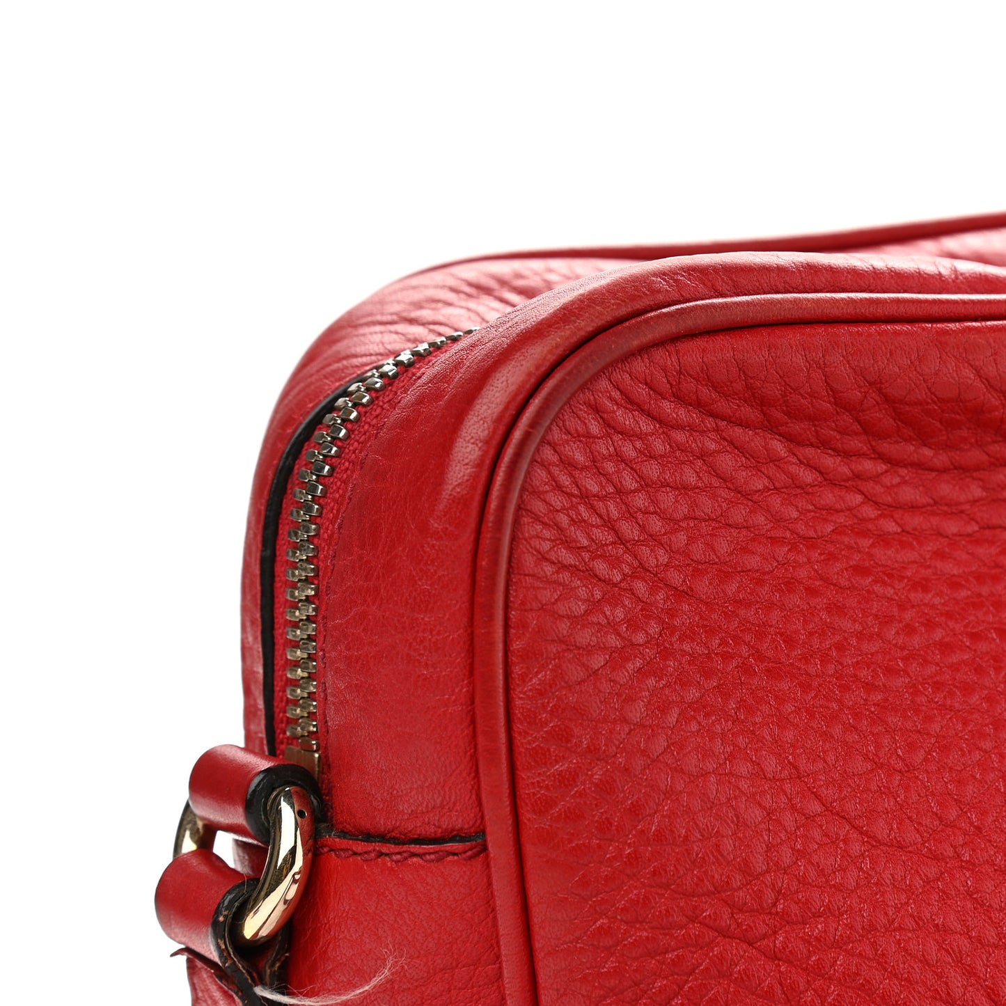 Pebbled Calfskin Small Soho Disco Bag Tabasco Red