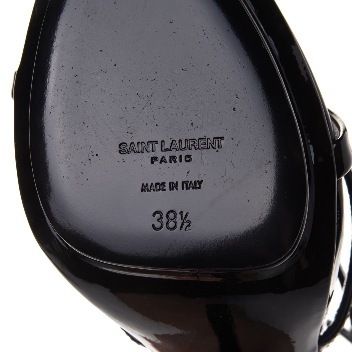 Patent Cassandra 110 Ankle Strap Sandals 38.5 Black