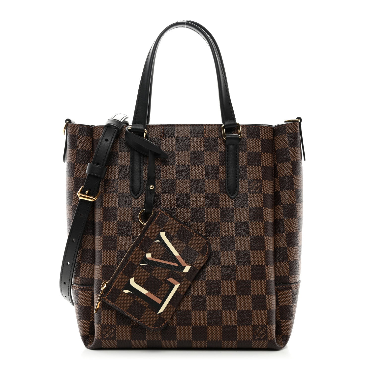 Louis Vuitton Damier Ebene Belmont PM Black 1 of 9